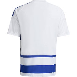 Présentation: Adidas Hooped 26 Maillot Manches Courtes Enfants - Blanc / Royal