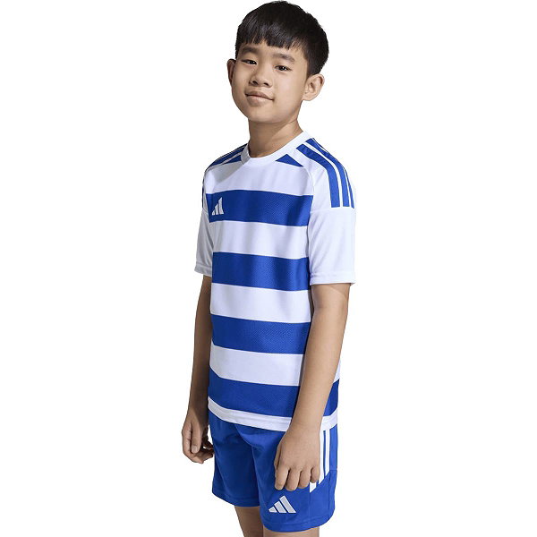 Adidas Hooped 26 Maillot Manches Courtes Enfants - Blanc / Royal