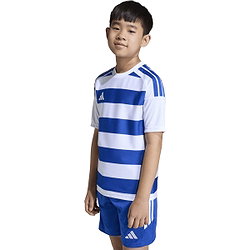 Présentation: Adidas Hooped 26 Maillot Manches Courtes Enfants - Blanc / Royal