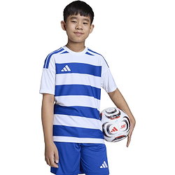 Présentation: Adidas Hooped 26 Maillot Manches Courtes Enfants - Blanc / Royal