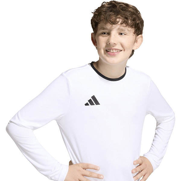 Adidas Entrada 26 Voetbalshirt Lange Mouw Kinderen - Wit
