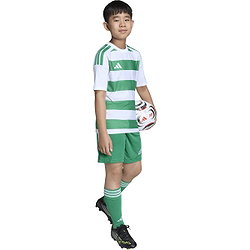 Présentation: Adidas Hooped 26 Maillot Manches Courtes Enfants - Blanc / Vert