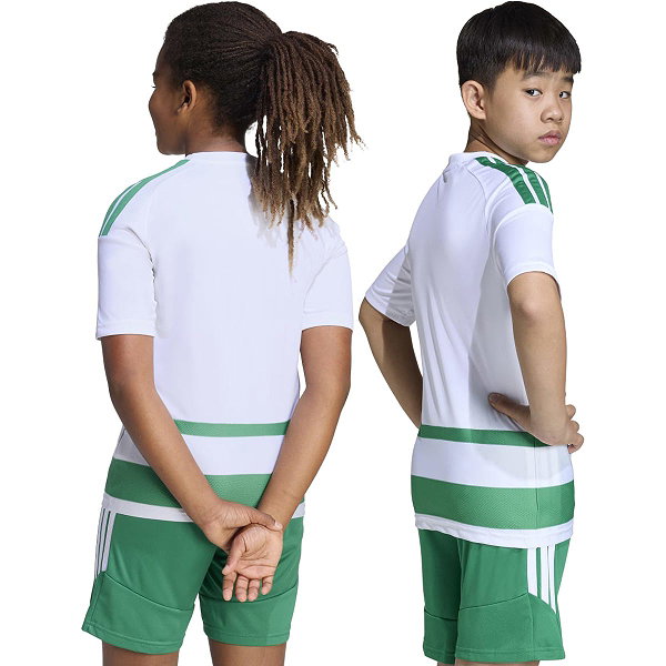 Adidas Hooped 26 Maillot Manches Courtes Enfants - Blanc / Vert