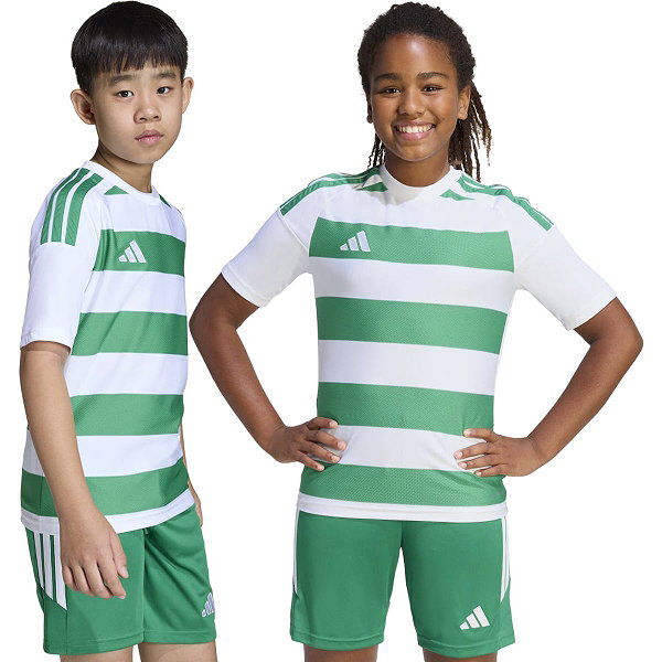 Adidas Hooped 26 Maillot Manches Courtes Enfants - Blanc / Vert