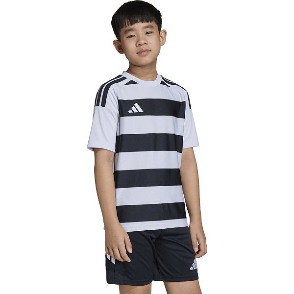 Adidas Hooped 26 Maillot Manches Courtes Enfants - Gris / Noir