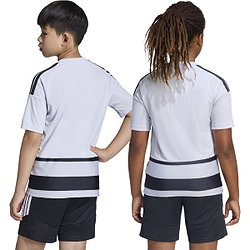 Présentation: Adidas Hooped 26 Maillot Manches Courtes Enfants - Gris / Noir
