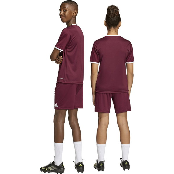 Adidas Entrada 26 Short Kinderen - Bordeaux