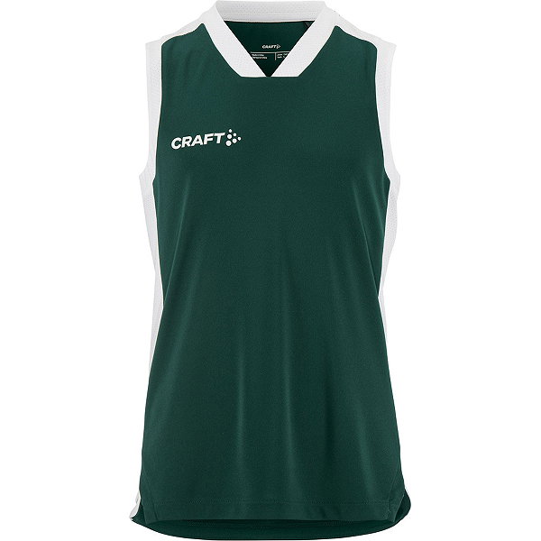 Craft Contrast Basketbalshirt Kinderen - Forest Green / Wit