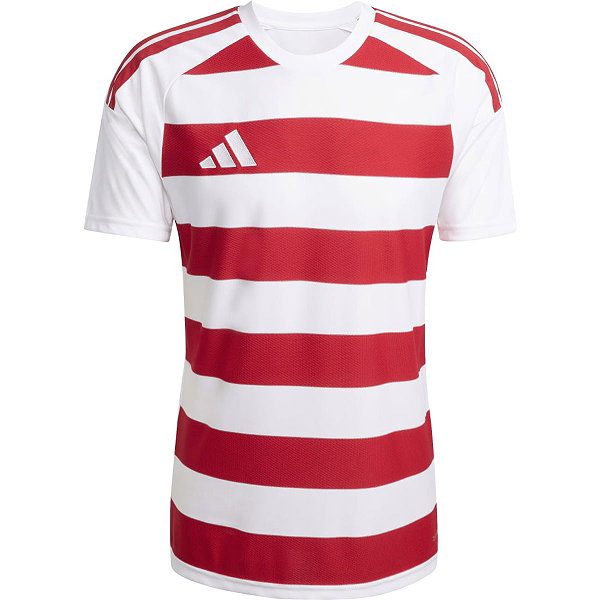 Adidas Hooped 26 Striped Trikot Kurzarm Herren - Weiß / Rot