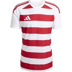 Adidas Hooped 26 Striped Maillot Manches Courtes Hommes - Blanc / Rouge