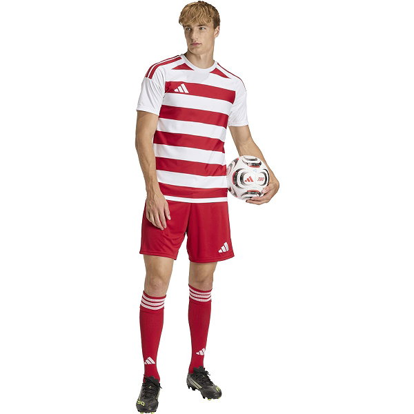 Adidas Hooped 26 Striped Trikot Kurzarm Herren - Weiß / Rot