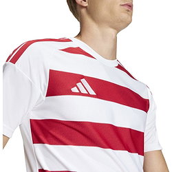 Vorschau: Adidas Hooped 26 Striped Trikot Kurzarm Herren - Weiß / Rot
