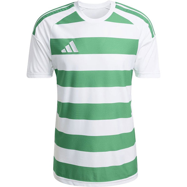 Adidas Hooped 26 Striped Trikot Kurzarm Herren - Weiß / Grün