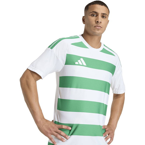 Adidas Hooped 26 Striped Trikot Kurzarm Herren - Weiß / Grün
