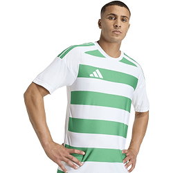 Vorschau: Adidas Hooped 26 Striped Trikot Kurzarm Herren - Weiß / Grün