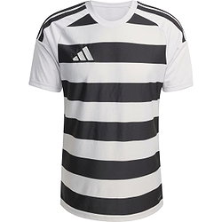 Adidas Hooped 26 Striped Maillot Manches Courtes Hommes - Gris / Blanc