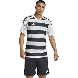 Vorschau: Adidas Hooped 26 Striped Trikot Kurzarm Herren - Grau / Weiß