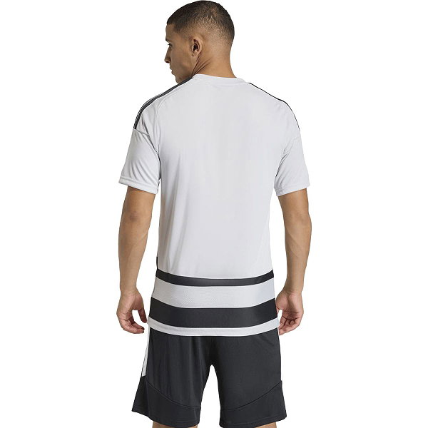Adidas Hooped 26 Striped Trikot Kurzarm Herren - Grau / Weiß