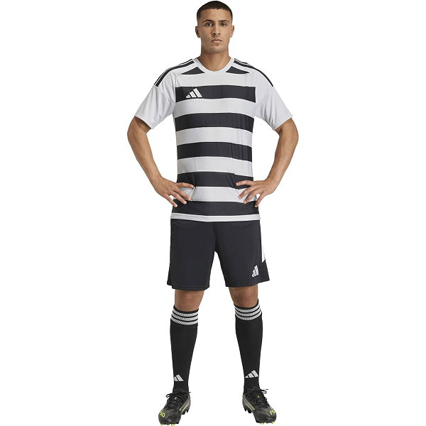 Adidas Hooped 26 Striped Trikot Kurzarm Herren - Grau / Weiß