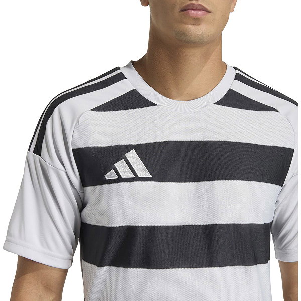 Adidas Hooped 26 Striped Trikot Kurzarm Herren - Grau / Weiß