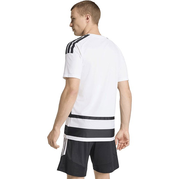 Adidas Hooped 26 Striped Maillot Manches Courtes Hommes - Blanc / Noir
