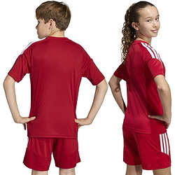 Présentation: Adidas Tiro 26 League Maillot Manches Courtes Enfants - Rouge / Blanc