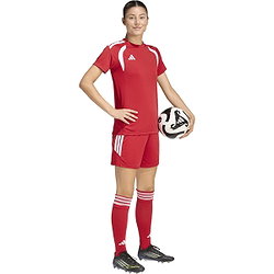 Présentation: Adidas Tiro 26 League Maillot Manches Courtes Femmes - Rouge / Blanc