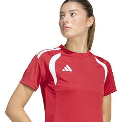 Présentation: Adidas Tiro 26 League Maillot Manches Courtes Femmes - Rouge / Blanc