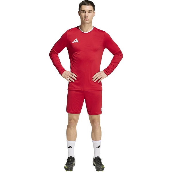 Adidas Entrada 26 Voetbalshirt Lange Mouw Heren - Rood / Wit