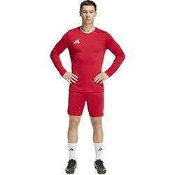 Voorvertoning: Adidas Entrada 26 Voetbalshirt Lange Mouw Heren - Rood / Wit