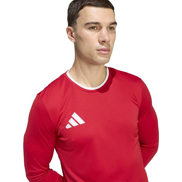 Adidas Entrada 26 Voetbalshirt Lange Mouw Heren - Rood / Wit