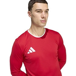 Voorvertoning: Adidas Entrada 26 Voetbalshirt Lange Mouw Heren - Rood / Wit