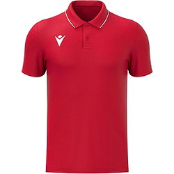 Macron Draco Hero Functionele Polo Heren - Rood / Wit