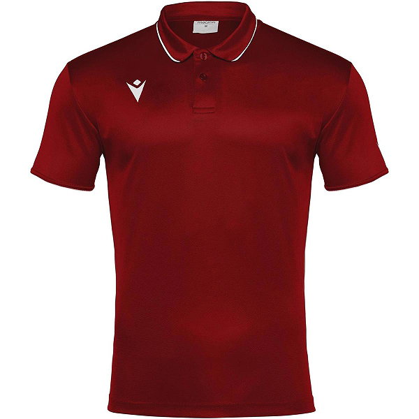 Macron Draco Hero Funktions Poloshirt Herren - Bordeaux / Weiß