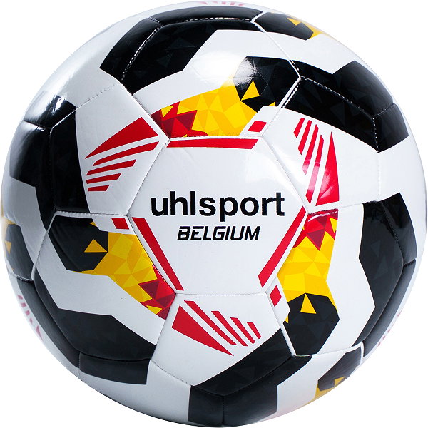 Uhlsport (Size 3) Ballon De Football Belgique - Noir / Jaune / Rouge