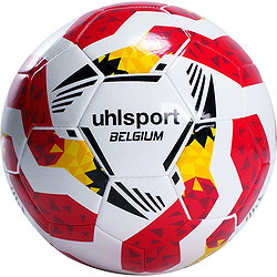Uhlsport (Size 4) Fußball Belgien - Schwarz / Gelb / Rot