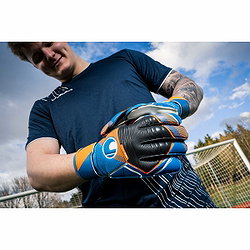 Uhlsport Soft Pro Torwarthandschuhe - Royal / Neonorange / Weiß