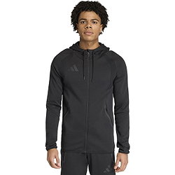 Voorvertoning: Adidas Tiro Travel Hooded Sweat Full Zip Heren - Zwart