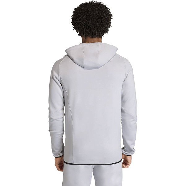 Adidas Tiro Travel Hooded Sweat Full Zip Hommes - Gris Clair