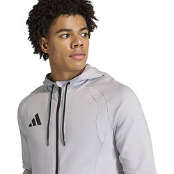 Présentation: Adidas Tiro Travel Hooded Sweat Full Zip Hommes - Gris Clair