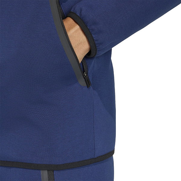 Adidas Tiro Travel Hooded Sweat Full Zip Herren - Marine