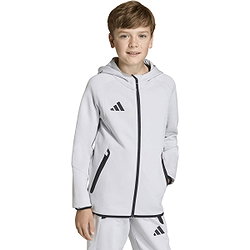 Présentation: Adidas Tiro Travel Hooded Sweat Full Zip Enfants - Gris Clair