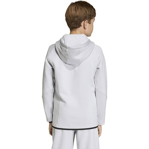 Adidas Tiro Travel Hooded Sweat Full Zip Enfants - Gris Clair