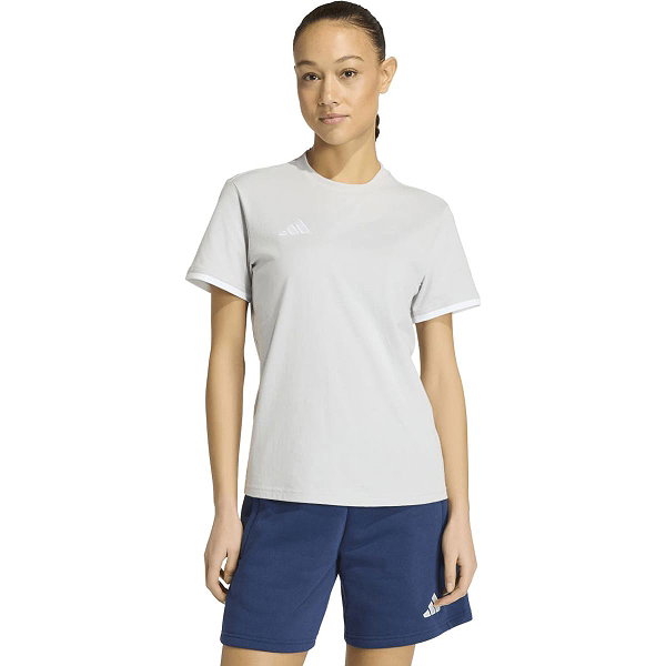 Adidas Entrada 26 T-Shirt Femmes - Gris Clair / Blanc