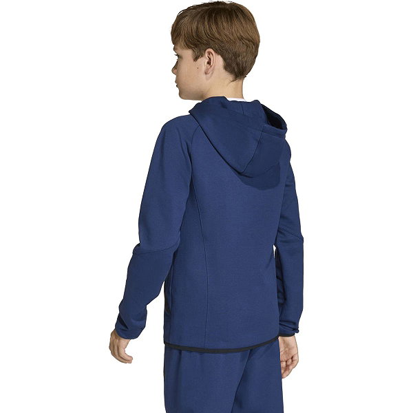 Adidas Tiro Travel Hooded Sweat Full Zip Enfants - Marine