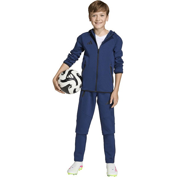Adidas Tiro Travel Hooded Sweat Full Zip Enfants - Marine