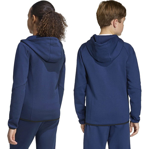 Adidas Tiro Travel Hooded Sweat Full Zip Enfants - Marine