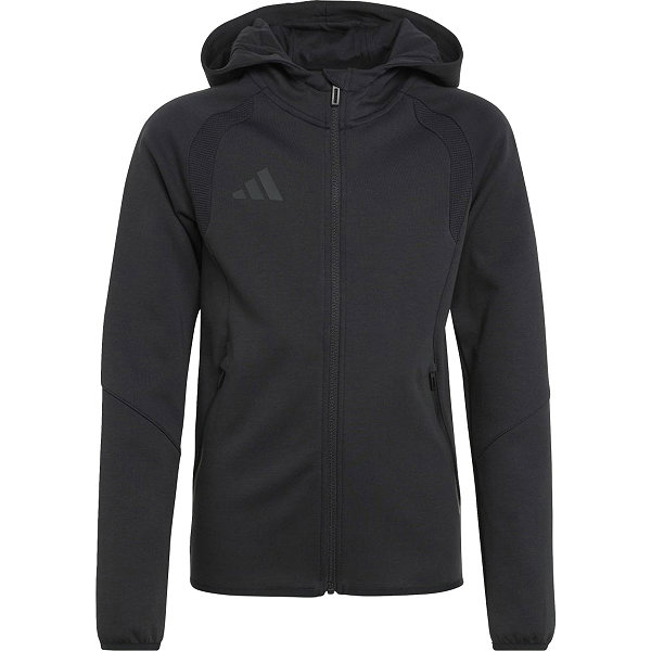 Adidas Tiro Travel Hooded Sweat Full Zip Enfants - Noir