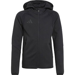 Adidas Tiro Travel Hooded Sweat Full Zip Kinderen - Zwart