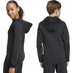 Présentation: Adidas Tiro Travel Hooded Sweat Full Zip Enfants - Noir